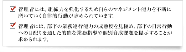 Ǘ҂ɂ͑gD͂邽ߎ̓nʂƔ\͂sfɖĂIs߂܂@Ǘ҂ɂ͕̋Ɩs\͂̐nxɂߕ̓sւ̖ڔzʂImȋƖwʈ琬ۑ񎦂邱Ƃ߂܂